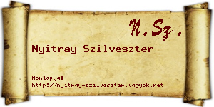 Nyitray Szilveszter névjegykártya